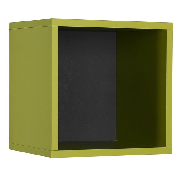 Regency Niche Lux Cube Home Floating Single Wall Shelf- Green NLWC1313GN